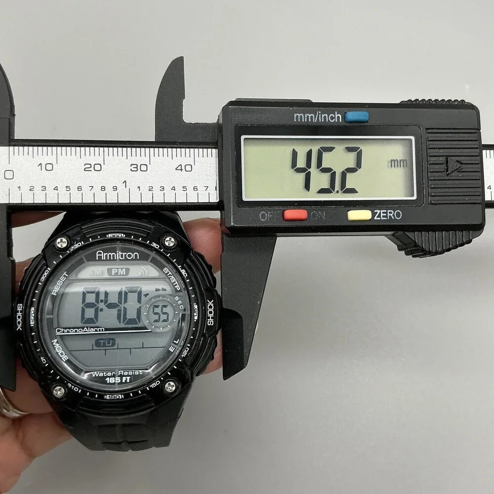 Armitron All-Sport 40/8322 Mens Watch 45mm Digital Black Chrono Alarm Day Date